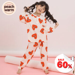 60.14 ชุดนอนเด็ก เสื้อผ้าเด็ก Sleepwear Face Heart9