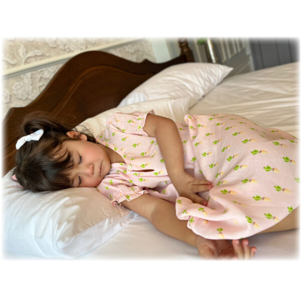 ชุดนอนกระโปรงเด็ก 22ss/One piece pajamas kids Carrot (Pink)