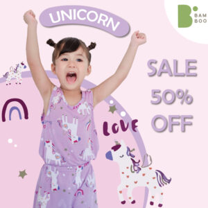 เสื้อกล้ามเด็กและกางเกงขาสั้น 22ss/Bamboo Purple Unicorn Balm