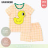 เสื้อผ้าเด็ก ชุดแขนสั้นขาสั้น 22ss/Check Yellow Duck5