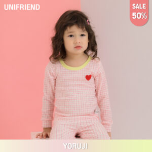 ชุดนอนเด็ก 23ss/Yoruji Heart Check9 (Pink)