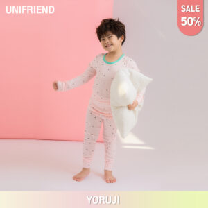 ชุดนอนเด็ก 23ss/Yoruji Petit dot9 (pink)