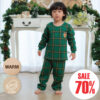 tyt ชุดนอนเด็กแขนยาวขายาว 23fw/Thermal Rudolph Check (Green)