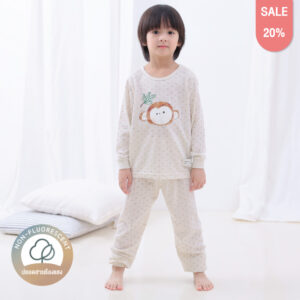 ชุดนอนเด็กแขนยาวขายาว 24ss/Cozy Monkey