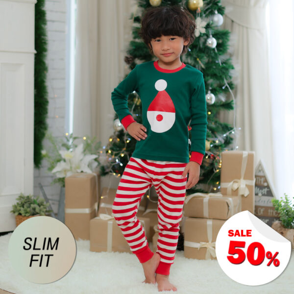 ryuyri ชุดนอนเด็กแขนยาวขายาว 23fw/Snow (Green)