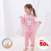 yuytu ชุดนอนเด็กแขนยาวขายาว Little Rabbit (PINK)