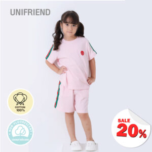 ชุดแขนสั้นขาสั้น 24ss/Color Trimming (Peach)