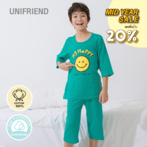 ชุดแขนขายาว 7 ส่วน 24ss/Winky Smile (GREEN)