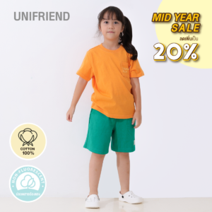 ชุดแขนสั้นขาสั้น 24ss/Happy Day (ORANGE)