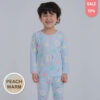 ชุดนอนเด็กแขนยาวขายาว 24fw/Peach Warm set Candy Bear (Blue)