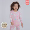 ชุดนอนเด็กแขนยาวขายาว 24fw/Peach Warm set Candy Bear (Pink)