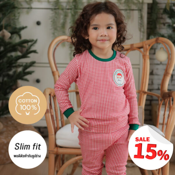 ete ชุดนอนคริสต์มาส 24fw/Check Santa