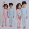 ชุดนอนเด็กแขนยาวขายาว 24fw/Peach Warm set Candy Bear (Pink)