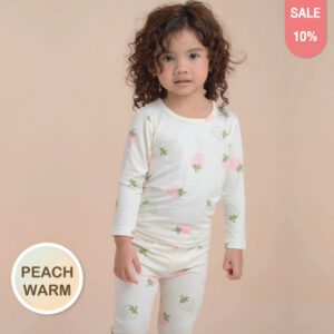 ชุดนอนเด็กแขนยาวขายาว 24fw/Peach Warm set Sweet Berry