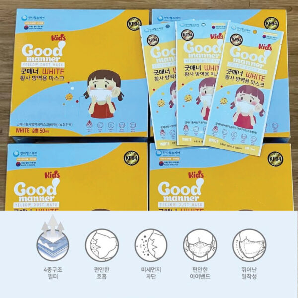 หน้ากากอนามัยเด็ก Good manner kids  kf94 50 ชิ้น