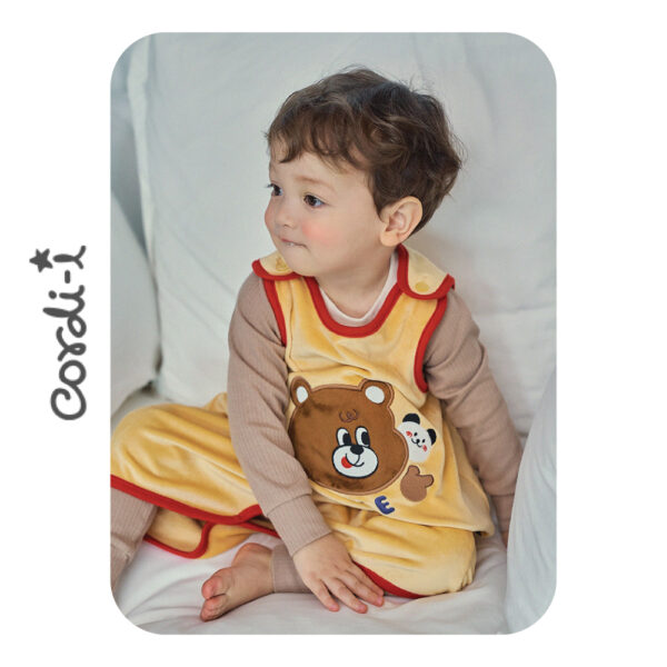 Cordi-I 24fw/ถุงนอนผ้าห่ม ผ้า Velour Span Bear kong