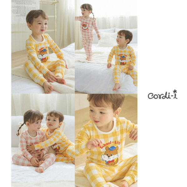 Cordi-I 24fw/ชุดนอนแขนยาวขายาว ผ้า Single Span Buddy (Yellow)