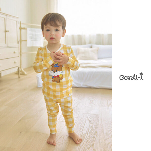 Cordi-I 24fw/ชุดนอนแขนยาวขายาว ผ้า Single Span Buddy (Yellow)