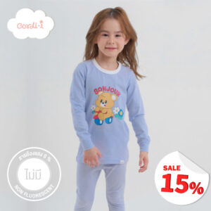 Cordi-I 25ss/ชุดนอนแขนยาวขายาว ผ้า Single Span Bonjour bear