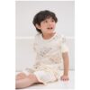 HRYJ ชุดเสื้อแขนสั้นและกางเกงขาสั้น 5 ส่วน 25ss Organic Cotton Brown Dino