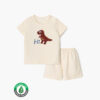 ht ชุดเสื้อแขนสั้นและกางเกงขาสั้น 5 ส่วน 25ss Organic Cotton Hi Dino