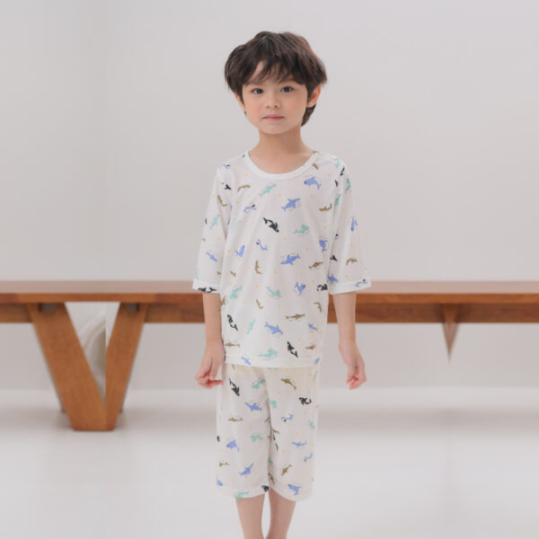 ชุดแขนขายาว 7 ส่วน 25ss Cool Rayon Blue Ocean