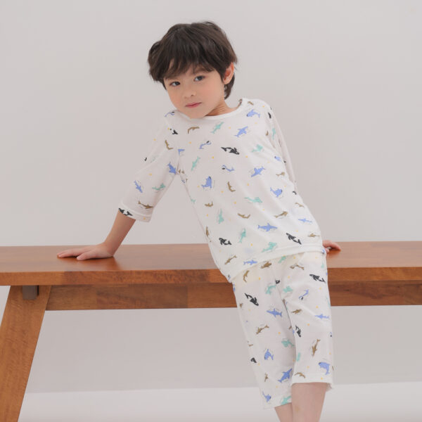 ชุดแขนขายาว 7 ส่วน 25ss Cool Rayon Blue Ocean