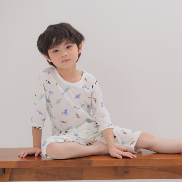 ชุดแขนขายาว 7 ส่วน 25ss Cool Rayon Blue Ocean