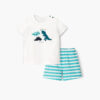 ชุดเสื้อแขนสั้นและกางเกงขาสั้น 5 ส่วน 25ss  Slub Cotton Crong Land
