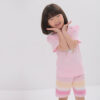 ชุดเสื้อแขนสั้นและกางเกงขาสั้น 5 ส่วน 25ss  Slub Cotton Sherbet Unicorn