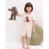 ธฑธฌ ชุดเสื้อแขนสั้นและกางเกงขาสั้น 5 ส่วน 25ss Organic Cotton Hi Dino