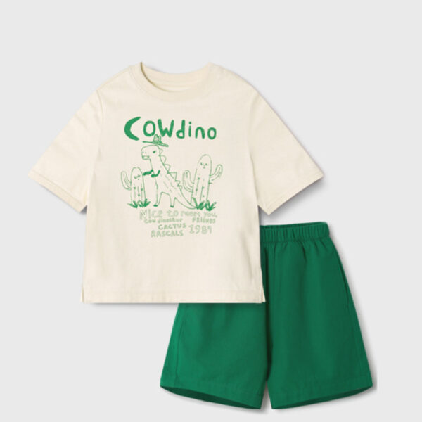 ชุดลำลองเด็ก 25SS/Cotton5 Cow Dino