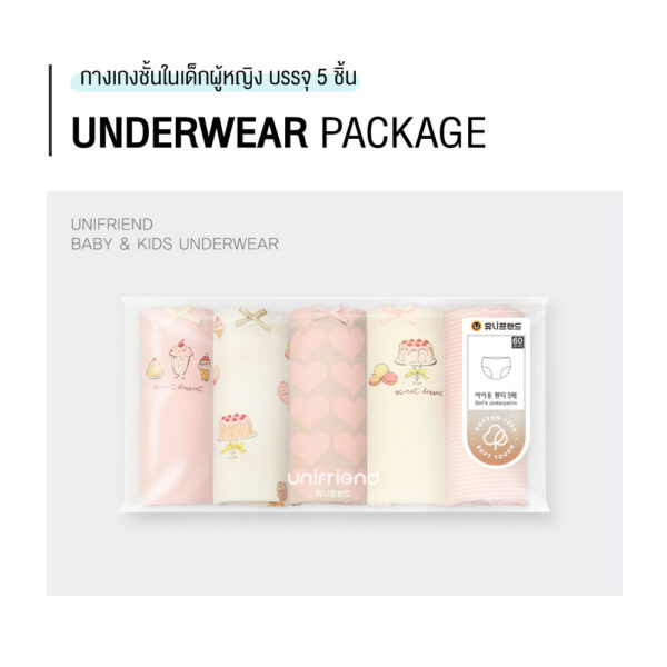 กางเกงในเด็ก 2025/Sweet Candy Girls’ Triangle (5 ชิ้น)
