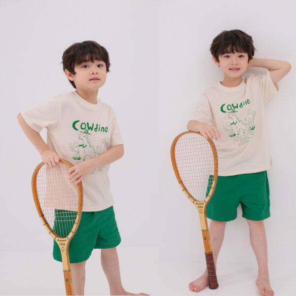 ชุดลำลองเด็ก 25SS/Cotton5 Cow Dino