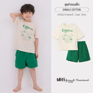 ชุดลำลองเด็ก 25SS/Cotton5 Cow Dino
