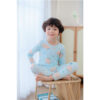 25FW/ ชุดนอนเด็ก ชุดตัวในเด็ก Peach Warm- Blue Bear