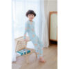 25FW/ ชุดนอนเด็ก ชุดตัวในเด็ก Peach Warm- Blue Bear