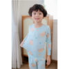 25FW/ ชุดนอนเด็ก ชุดตัวในเด็ก Peach Warm- Blue Bear