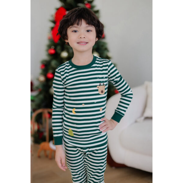 25FW/ชุดนอนเด็ก ผ้า All-Span Rudolph ST (GN)