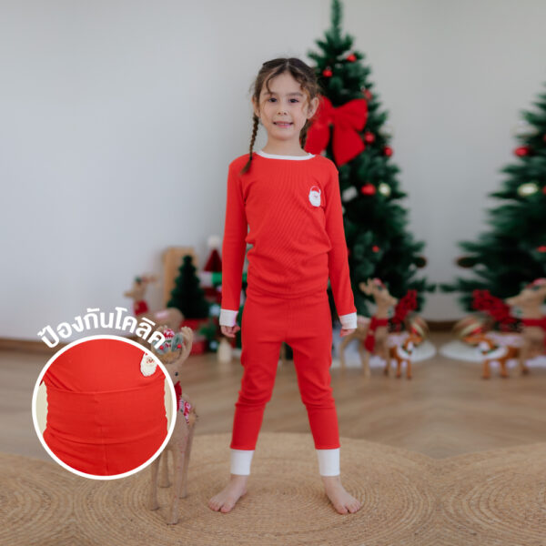 25FW/ชุดนอนเด็ก ป้องกันโคลิค Santa (RD)
