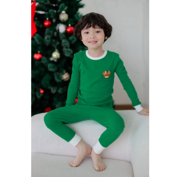 25FW/ชุดนอนเด็ก ป้องกันโคลิค Rudolph (GN)