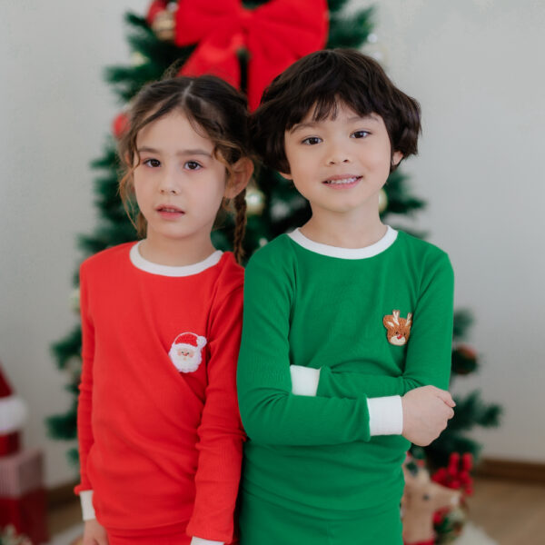 25FW/ชุดนอนเด็ก ป้องกันโคลิค Rudolph (GN)