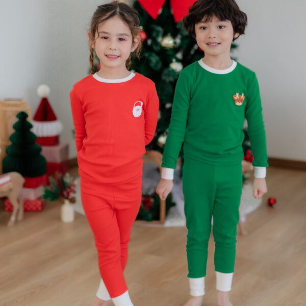25FW/ชุดนอนเด็ก ป้องกันโคลิค Rudolph (GN)