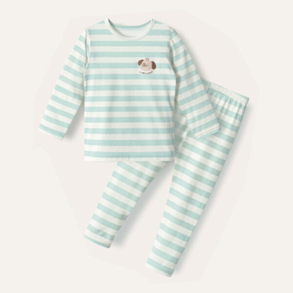 25FW/ ชุดนอนเด็ก ชุดตัวในเด็ก Peach Warm Puppy