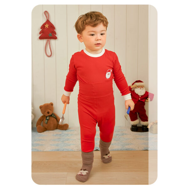 25FW/ชุดนอนเด็ก ป้องกันโคลิค Santa (RD)