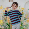 25FW/เสื้อยืดเด็กลายทาง Pre-dyed Striped long-sleeved T-shirt
