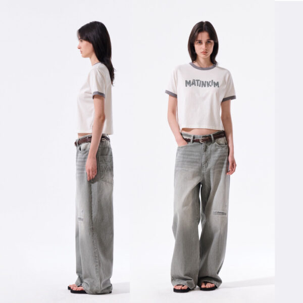 fhr เสื้อยืด MATIN LOGO RINGER CROP TOP