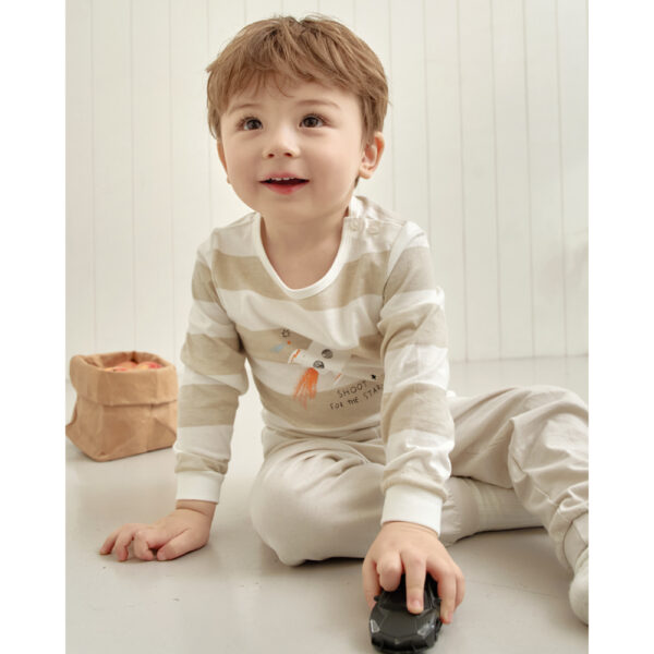 26SS/ชุดนอนเด็กแขนยาวขายาว Organic Cotton Rocket