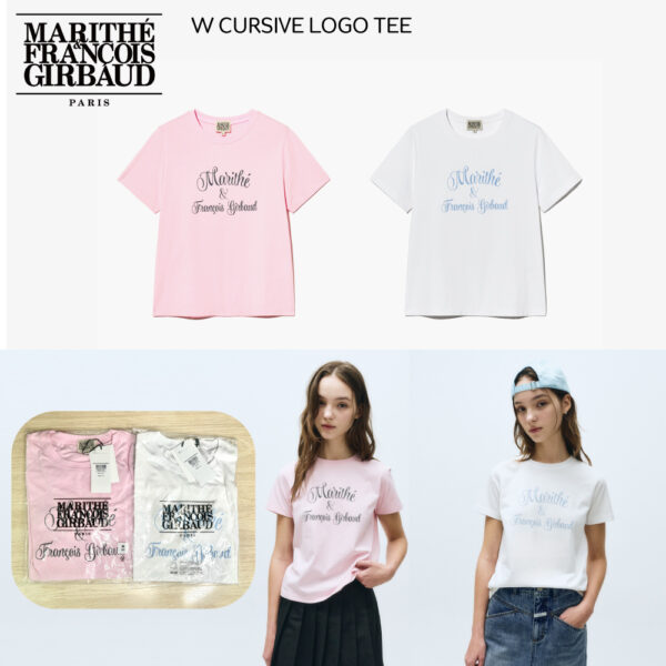 rhy เสื้อยืด Marithé françois girbaud W CURSIVE LOGO TEE