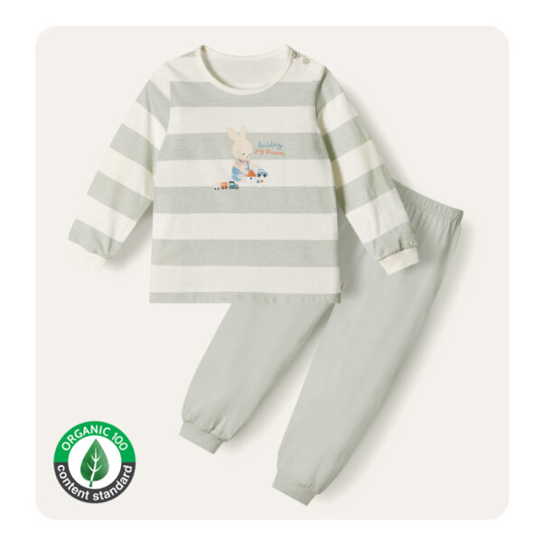26SS/ชุดนอนเด็กแขนยาวขายาว Organic Cotton Toy Rabbit